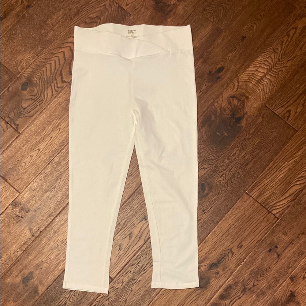 Suzy Shier White Leggings Versatile Cotton Blend